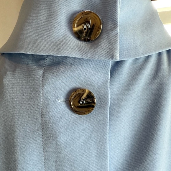 Sail to Sable Blue Hydrangea Cowl Neck Sleeveless Button Back Dress. SZ L NWT - Picture 5 of 13